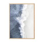 Postifull Wave Crush Çerçeveli Tablo, Ahşap Çerçeve Ve Poster, Dikey Duvar Tablosu Comfort Serisi No:108375;30 X 40 Ahşap Çerçeveli