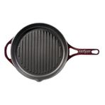 Pot Art Yuvarlak Düz Majolik Mürdüm 28 cm Tava