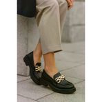 POTEEN PTC-2352 Kadın Ayakkabı Siyah Loafer Makosen Ayakkabı