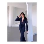 Potenza Kadın İkili Kuşaklı Blazer Ceket Pantolon Takım
