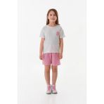 Pötikare Desenli Kız Çocuk Şortlu Takım - 5 - 6 Yaş - Pembe