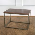 Potrica Yan Sehpa Eskitme Pirinç Ayak Ceviz Tabla
