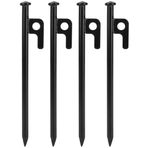 POTRUWE 4 sağlam metal çadır kazığı, çelik çadır kazığı, dış mekan, seyahat, kamp, plaj, çadır kazıkları, kamp çadırları kurmak için (20 cm)