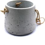 Pottery Patt M Askılı Fiberstone Saksı Krem - - - --