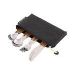 Pouch Cutlery Set Deluxe Kamp & Piknik Çatal Bıçak Takımı - standart