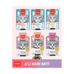 Pouch Ton Balık - Karides & Ton & Tavuk Kedi Yaş Mama 70 gr & Ton -Karides & Somon - Ton & Örd