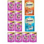 Pouch Yavru Karışık Etli Yaş Kedi Maması 100 Gr X10'lu + 2 Adet Dreamies Kedi Ödül Bisküvisi
