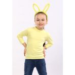 Pour La Riviere Kız Çocuk Doğal Organik Pamuklu Dar Kalıp Vücudu Saran Esnek Likralı Basic Günlük Body Bluz - Sarı - 3 - 4 Yaş