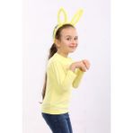 Pour La Riviere Kız Çocuk Doğal Organik Pamuklu Dar Kalıp Vücudu Saran Esnek Likralı Basic Günlük Body Bluz - Sarı - 4 - 5 Yaş