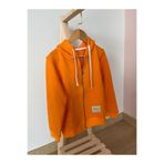 pour la riviere Kız Erkek Çocuk Fermuarlı Kapüşonlu Regular Fit Organik Sweatshirt