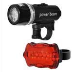 Power Beam LED Bisiklet Lambası Feneri Ön Far Arka Stop Işık Aydınlatma Seti