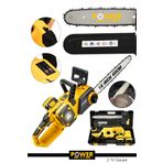 POWER BLACK 21v Şarjlı 40cmpala Otomatik Yağlamalı Dal Budama Makinesi Testeresi Kesim Motoru Sarı