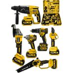 Power Black Pro 21V Darbeli Kömürsüz 6'Lı Set K.d. Hilti-Taşlama-Testere-Makas-Matkap Vidalama-Somun Sıkma Sök