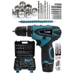 POWER BLACK Şarjlı Matkap Vidalama 24v 4ah Lion Armut Batarya Metal Şanzuman Çift Akülü Vidalama 24 Parça Set