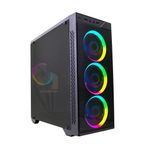 Power Boost VK-C12B Siyah 4x Rainbow Fıxed Led Fan Midi Tower Pencereli Kasa