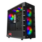 Power Boost X59RGB 650 W 80+ USB 3.0 Tempered Glass 6 x RGB Fanlı Gaming Kasa