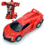 Power Hob Lamborghini Robota Dönüşen Araba 14 cm Kırmızı