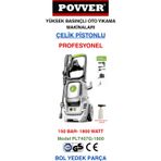 POWER Profesyonel Indüksiyon Motorlu Yüksek Basınçlı Yıkama Makinesı (1800 W - 150 BAR)