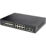 Power Switch 16 Port 10/100M Poe Switch + 2 Port 10/100/100M Wan1-Wan2
