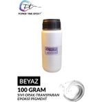 POWER TIME EPOXY Opak & Transparan Sıvı Pigment Boya 100 gram / BEYAZ / Epoksi Için