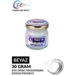 Power Time Epoxy Opak & Transparan Sıvı Pigment Boya Epoksi Için 30 gr - Beyaz