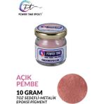 Power Time Epoxy Sedefli Metalik Toz Pigment Boya Epoksi Için 10 gr - Açık Pembe