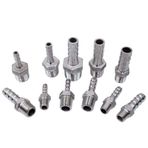 power tool Hortum Ucu Hortum Ucu Paslanmaz Çelik SS304 Erkek Dişli Kaplin Bağlantı Parçası BSP Birçok Farklı Boru için 1/8-1/2 (1/8 x 10 mm)