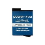 Power-Xtra - OSMO360 - Action 3/4/5/6 Pro - 3.87V 2000 Mah Li-Ion Aksiyon Kamera Bataryası - 1 Adet