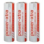 Power-Xtra PX18650-24P - 3.7V 2400 Mah Li-ion Şarjlı Pil - 12C - 30A 3 Lü (+ - Pinli) - 1 Adet