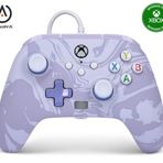 PowerA Xbox Serisi X|S için PowerA Gelişmiş Kablolu Oyun Kumandası - Lavender Swirl, Mor