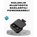 Powerbank Özellikli Bluetooth Kablosuz Kulaklık - Dokunmatik Kontrol, Uzun Pil Ömrü, Ergonomik Tasarım ( Lisinya )