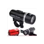 POWERBEAM ön-arka bisiklet led far-stop lambası, ışık seti SİYAH
