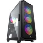 PowerBoosT PB-P521B 750W 80+ Bronz USB 3.2 ARGB ATX Mid Tower Siyah Kasa