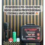 Powerdex PD-16000 90W 9000 Lümen Profesyonel Zoomlu Uzun Menzilli Avcı El Feneri LED Özellikli