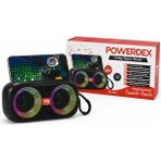 Powerdex PD-556 Kablosuz Bluetooth Hoparlör Rgb LED Işıklı Taşınabilir Speaker USB Aux Fm Radyo Hafıza Kartı Destekli Güçlü Bass Ses Sistemi