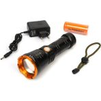 Powerdex PD-6682 15WATT Profesyonel Şarjlı El Feneri Siyah Renkli LED Ampul ile Enerji Tasarruflu