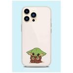 Powerfox Iphone 14 Pro Uyumlu Baby Yoda Şeffaf Telefon Kılıfı