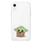 Powerfox iPhone XR ile Uyumlu Baby Yoda Tasarım Telefon Kılıfı, Şeffaf