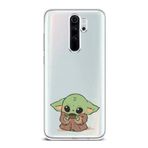 Powerfox Xiaomi Note 8 Pro Uyumlu Baby Yoda Şeffaf Telefon Kılıfı