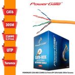 Powergate CAT6-BOX-OR 23AWG 0.57mm Utp 305 mt Turuncu Cat6 Kablo