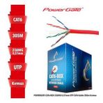 Powergate CAT6-BOX-RE 23AWG 0.57 mm Utp 305 mt Kırmızı Cat6 Kablo