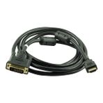 Powermaster 1.5 Metre HDMI DVI Kablo Siyah Renkli Kaliteli Aksesuar Özelliği ile Uzun Ömürlü
