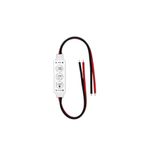 Powermaster 12-24 Volt Mini Üç Tuşlu Tek Renkli Kırmızı - Siyah Kablo Led Kontrol Cihazı