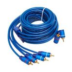 Powermaster 2 Rca Erkek + 4 Rca Erkek 5 mt Mavi Kablo