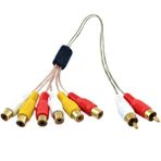 Powermaster 2 RCA Erkek 6 RCA Dişi 60 cm Şeffaf Ara Kablo