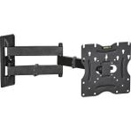 Powermaster 22-49 Inç aralıkları için (49''uyum göstermez)Hareketli Siyah LCD LED Tv Monitör Duvar Askı Aparatı 55-124 Ekran Arası 30 kg Taşır