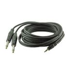 Powermaster 3.5 mm Stereo E-2x6.3 mm Mono 3 m Erkek Kablo