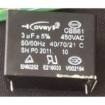 Powermaster 3μf 450VAC CBB61 Motor ve Fan Başlangıç Kondansatörü - elektrik aksesuar - Siyah