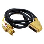 Powermaster 4 Rca 1.2 mt 8 mm Gold Scart Kablo