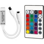 Powermaster 5-12-24 Volt 3x2 Amper Mini 24 Tuşlu LED Rgb Kontrol Cihazı - Çok Renkli